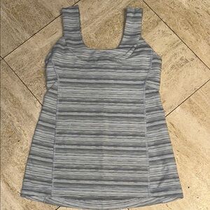 Gray Striped lululemon athletic top
